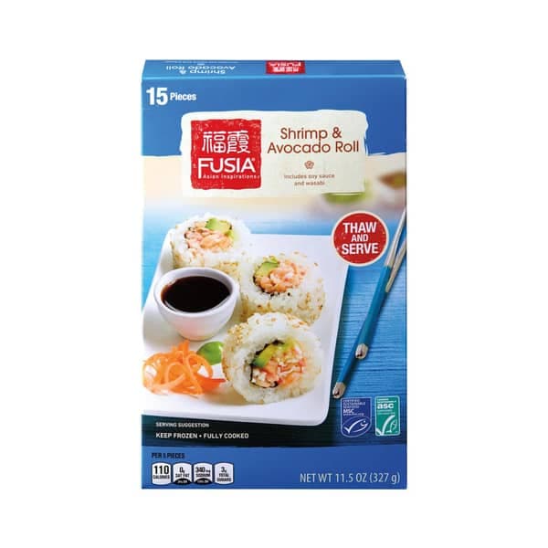 Fusia Asian Inspirations Shrimp & Avocado Sushi Roll
