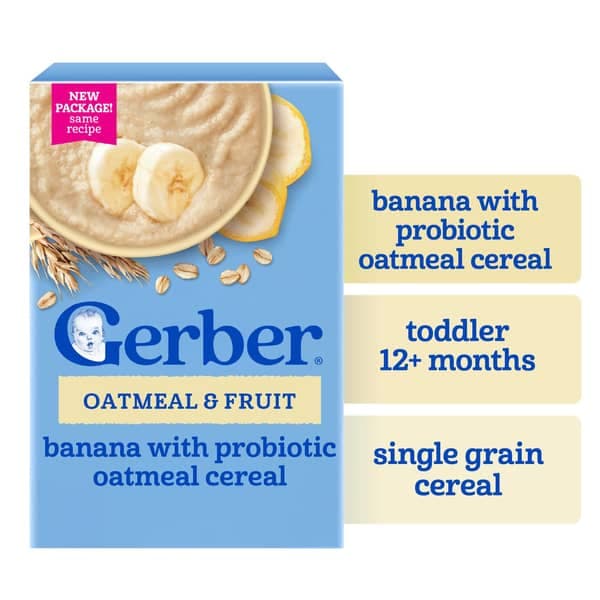 Gerber Toddler Banana with Probiotic Oatmeal Cereal