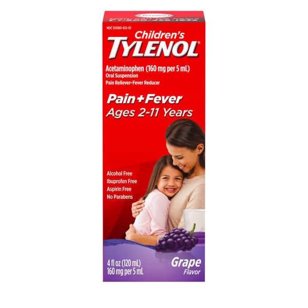 Tylenol Children's Grape Liquid Oral Suspension Medicine