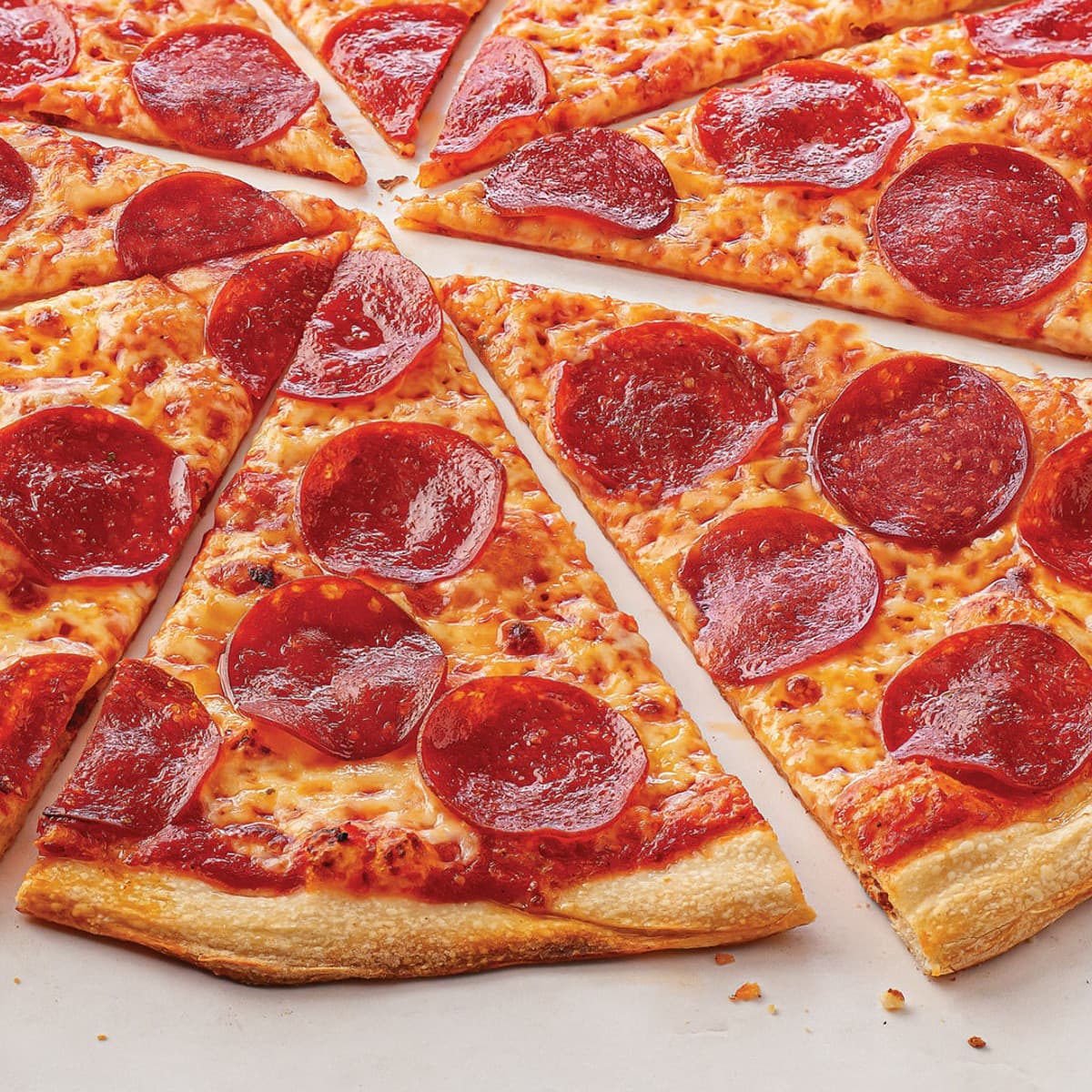 Thin Crust Pepperoni Pizza - 8 Slices