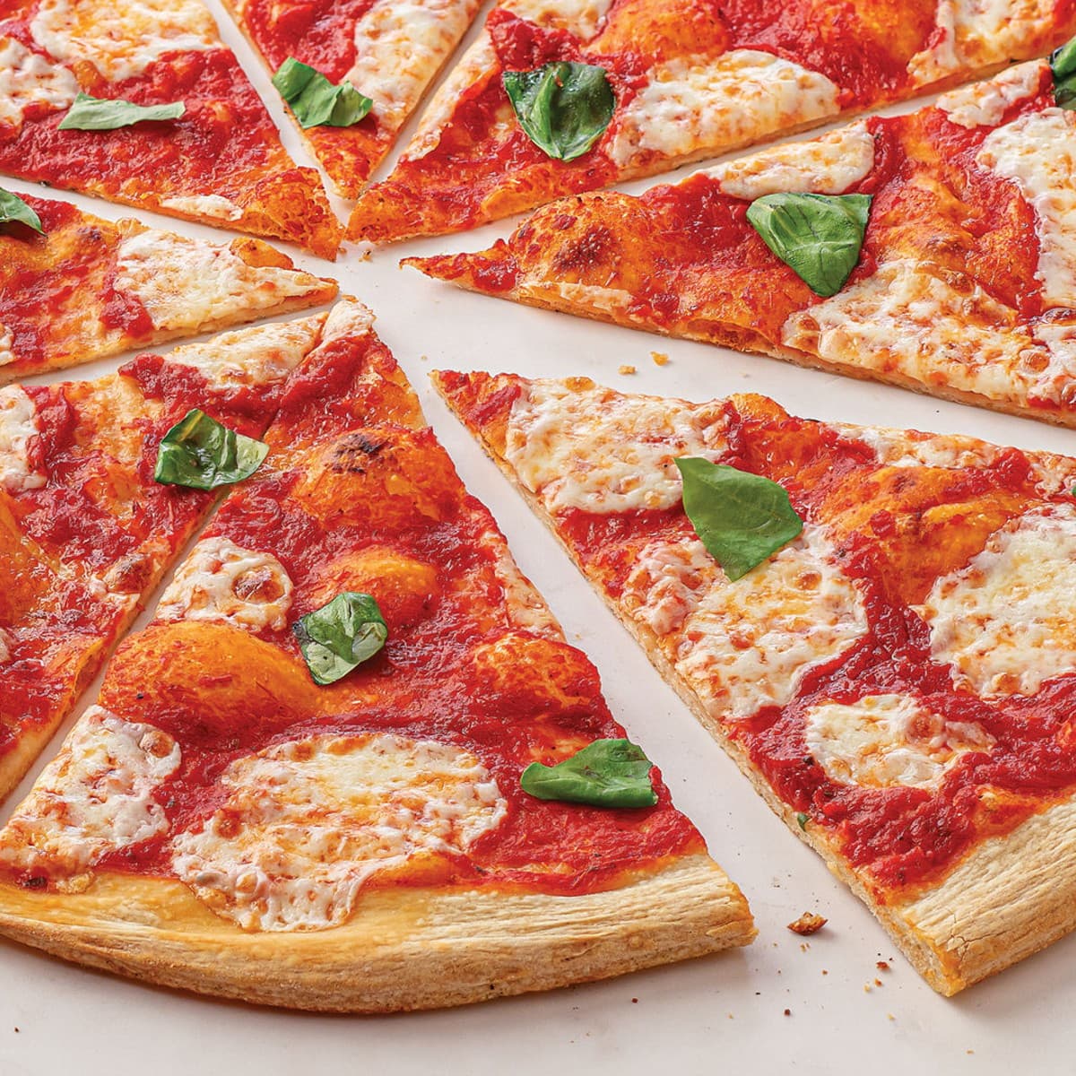 Thin Crust Margherita Pizza - 8 Slices