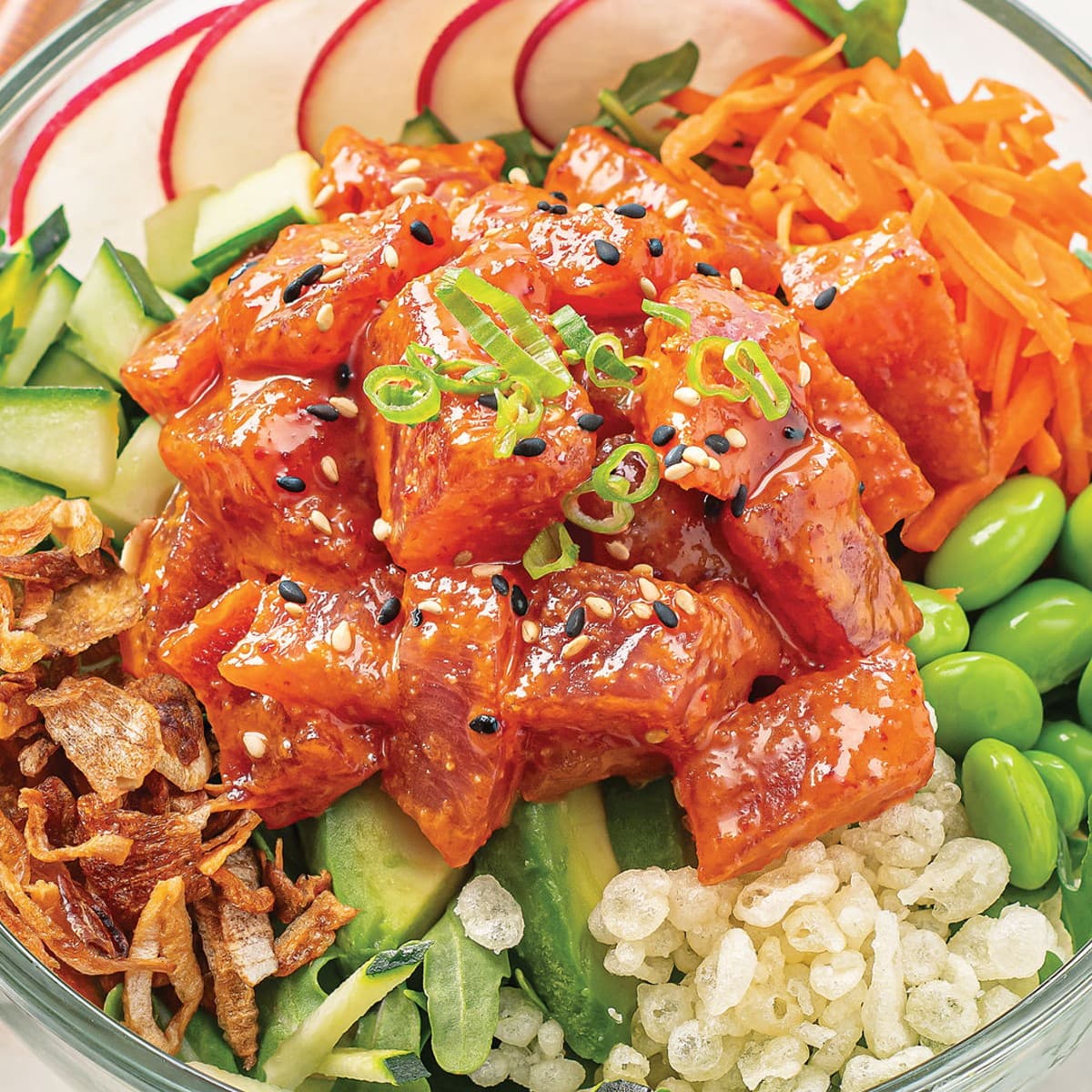 Sweet & Spicy Ahi Tuna Poke Salad