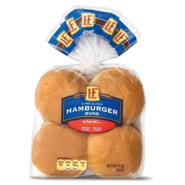 L'oven Fresh Pre-Sliced Hamburger Buns