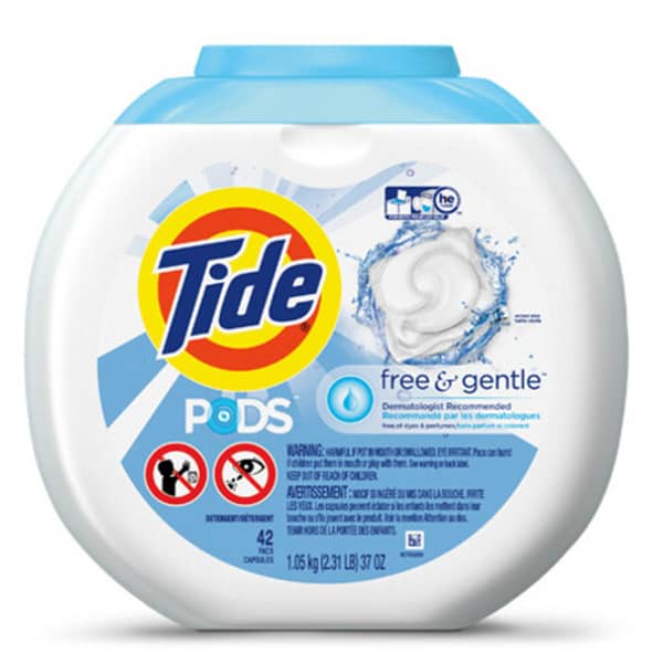 Tide PODS Free & Gentle Liquid Laundry Detergent (42 ct)