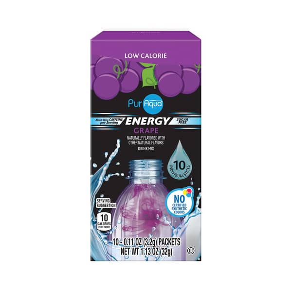 PurAqua Energy Drink Mix Sticks Grape