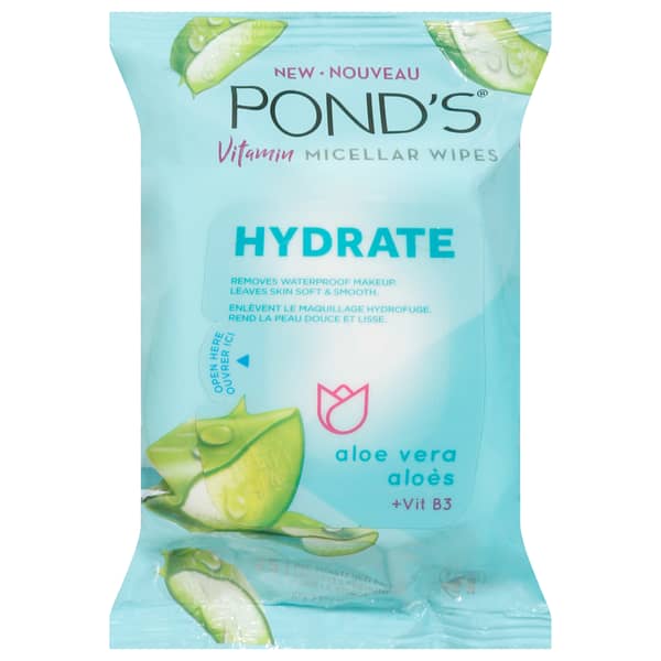 Pond's Aloe Vera Plus Vitamin B3 Hydrate Micellar Wipes