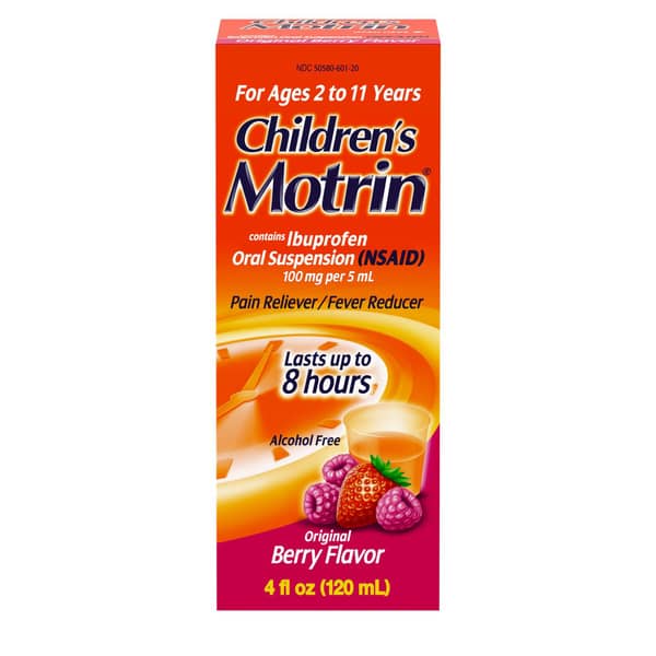 Motrin Children's Berry Flavor Ages 2-11 Original Ibuprofen 100 mg Oral Suspension