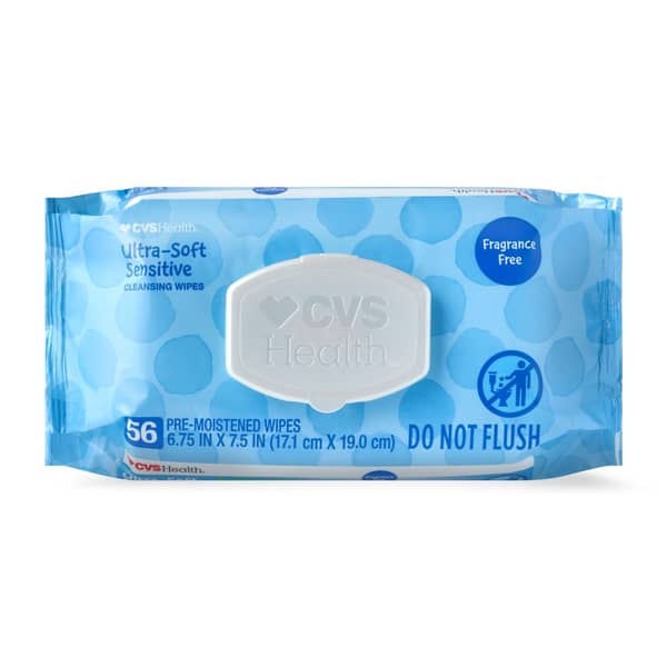 CVS Health Sensitive Pre-Moistened Wipes Unscented Solo SoftPak