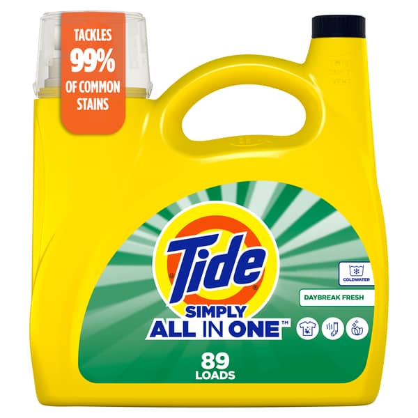Tide Simply All-In-One Liquid Laundry Detergent, Daybreak Fresh