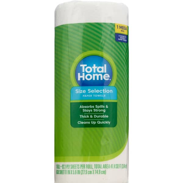 Total Home 2-Ply 92 Sheets Per Roll Paper Towels