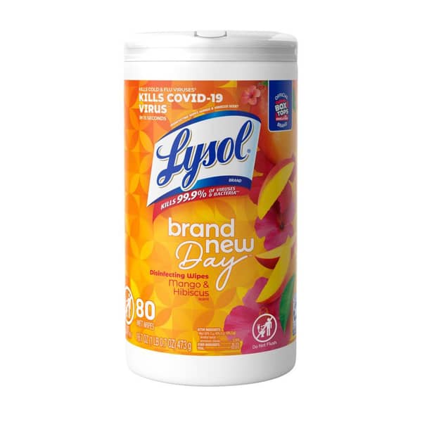 Lysol Brand New Day Mango & Hibiscus Scent Cleaning & Disinfecting Wipes