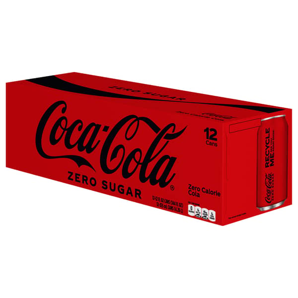 Coke Zero Sugar Soda Soft Drink Fridge Pack Cans
