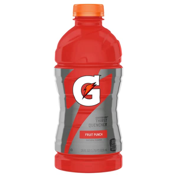 Gatorade Thirst Quencher Fruit Punch Natural Flavor Sports Drink Bottle