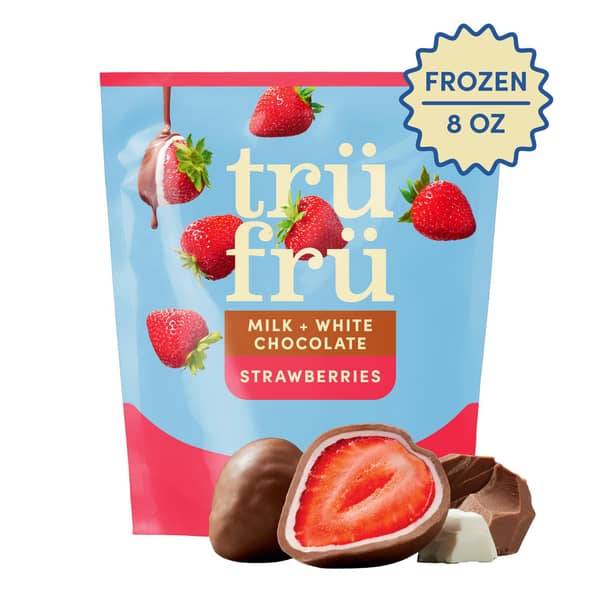 Tru Fru Milk & White Chocolate Frozen Strawberries