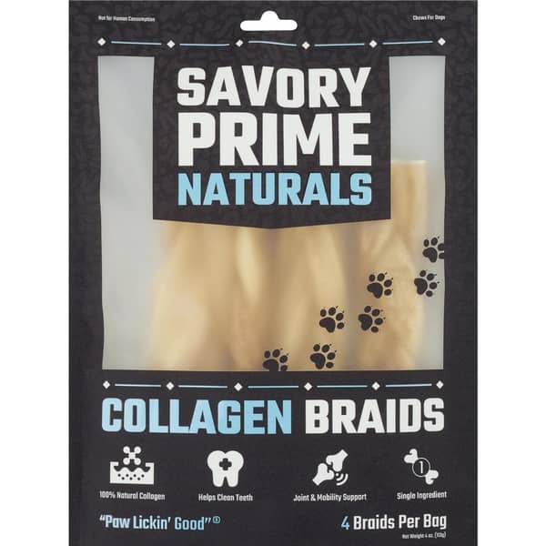 Savory Prime Naturals Collagen Braid Dog Chews