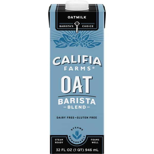 Califia Farms Dairy & Gluten Free Barista Blend Oat Milk Shelf Stable Carton