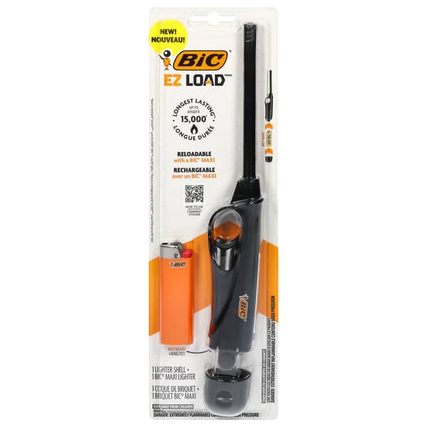 Bic EZ Load Reloadable Rechargeable Shell & Maxi Pocket Lighter