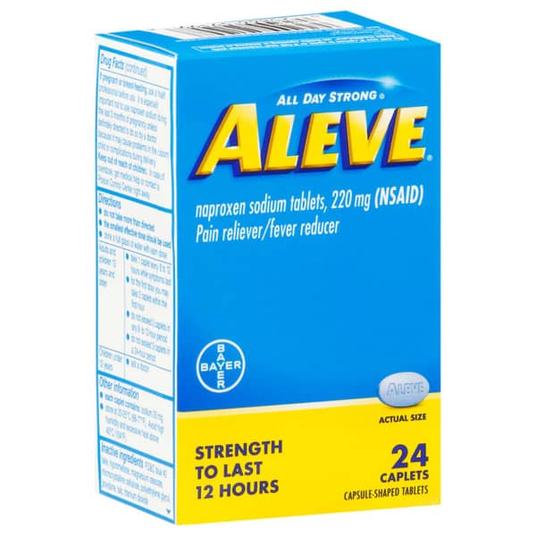 Aleve Naproxen Sodium 220 mg Pain Reliever & Fever Reducer Caplets