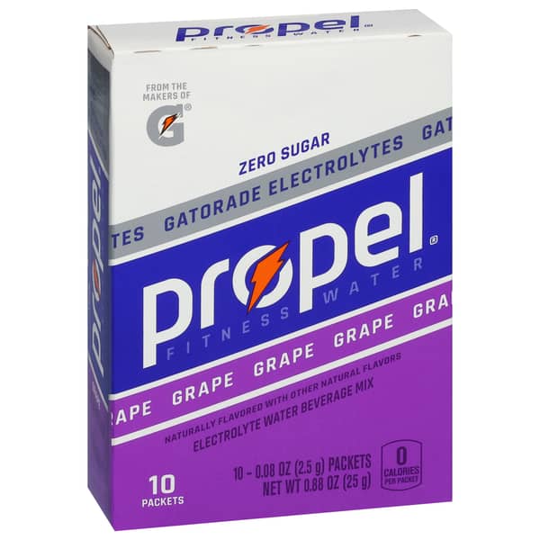 Propel Water Zero Sugar Grape Electrolyte Water Beverage Mix Packets
