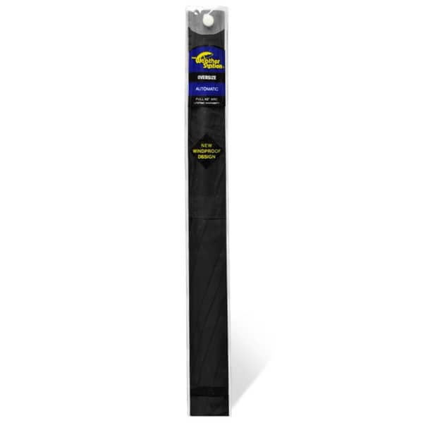 The Weather Station Automatic Folding Black Umbrella