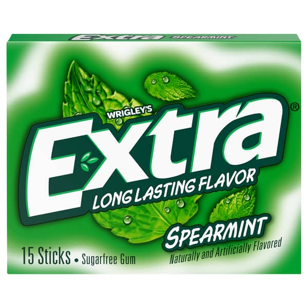 Extra Spearmint Sugar Free Chewing Gum Single Pack