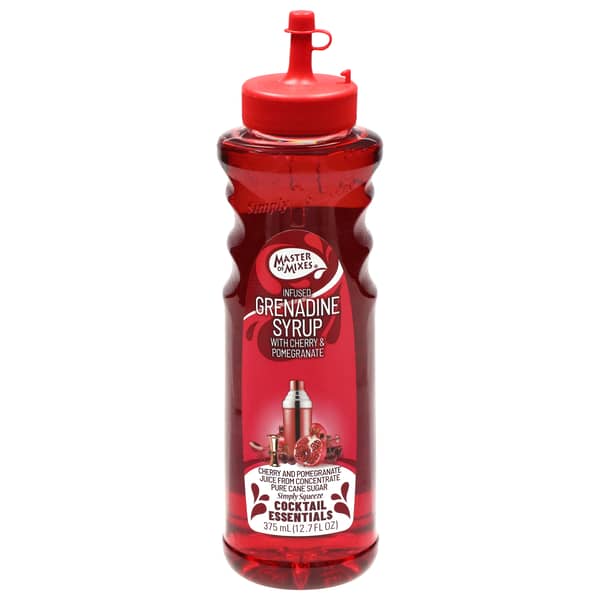Master of Mixes Infused Grenadine Syrup with Cherry & Pomegranate