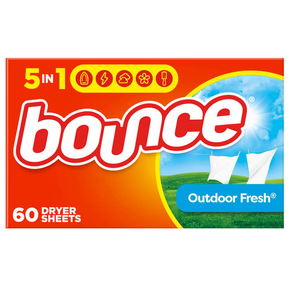 Bounce Outdoor Fresh 5 in 1 Fabric Softener Dryer Sheets