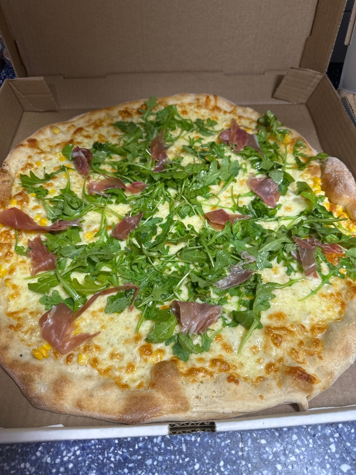 Sicilian Corn Arugula Prosciutto