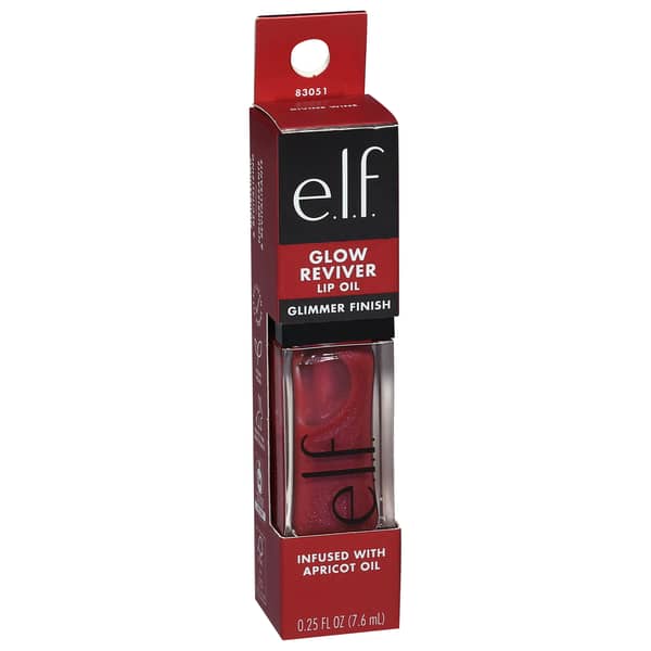 e.l.f. Cosmetics Lip Oil Glow Reviver Glimmer Finish Divine Wine