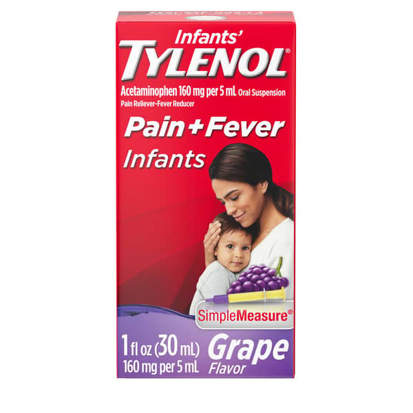 Infants' Tylenol Grape Flavor Acetaminophen Pain & Fever Reducer Liquid Oral Suspension