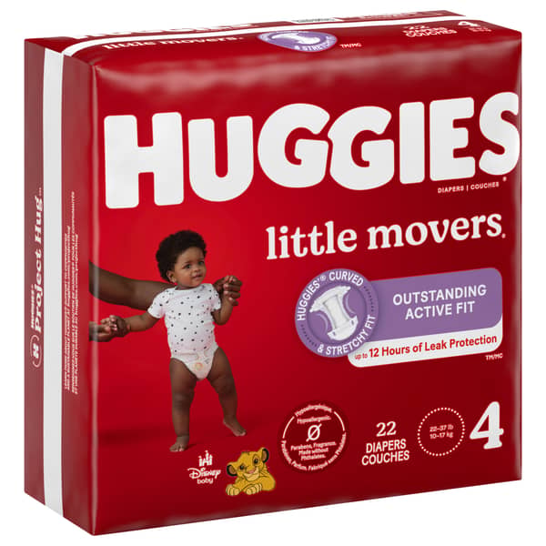 Huggies x Disney Little Movers Hypoallergenic 22-37 lb Size 4 Baby Diapers