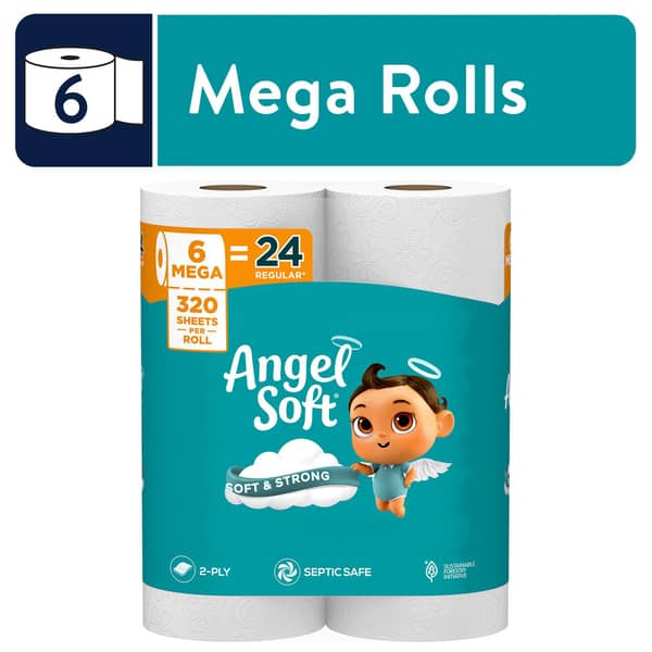 Angel Soft 320 Sheets per Mega Rolls 2-Ply Bathroom Tissue