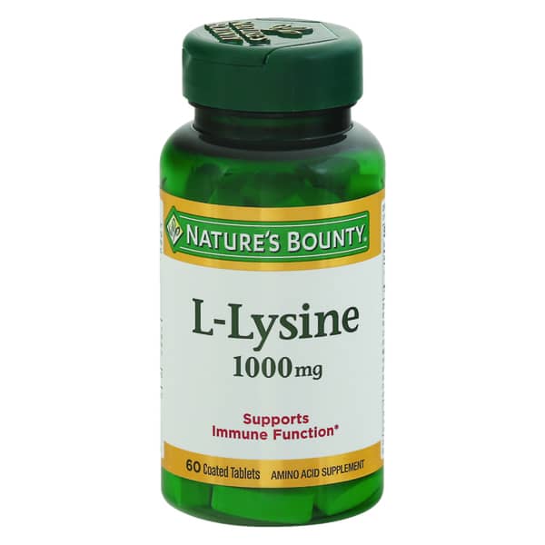 Nature's Bounty L Lysine Immune Function Support 1000 mg Coated Tablets