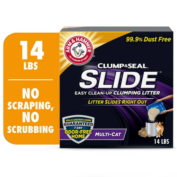 Arm & Hammer Clump & Seal Slide Easy Clean Up Multi-Cat Clumping Litter
