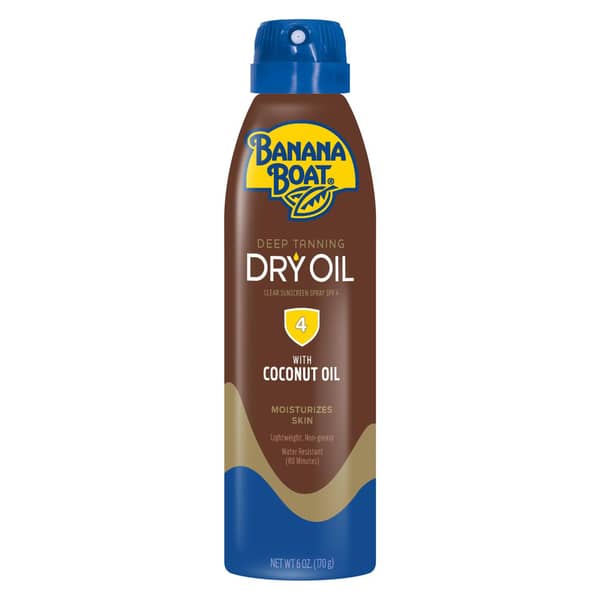Banana Boat Dry Oil Sunscreen Spray Deep Tanning SPF 4