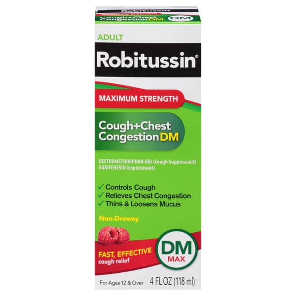 Robitussin Raspberry Cough + Chest Congestion DM Max Liquid