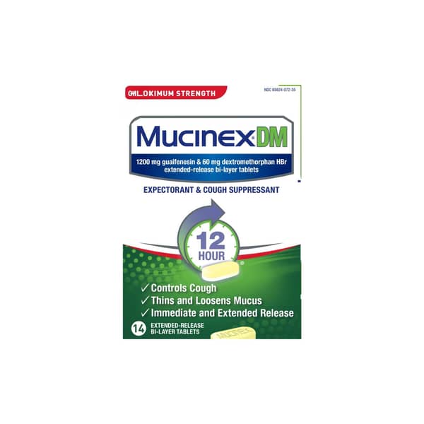 Mucinex DM Cough & Chest Congestion 1200 mg Tablets