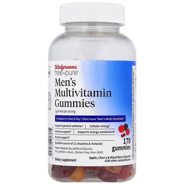 Walgreens Men's Multivitamin Gummies Apple, Cherry & Mixed Berry