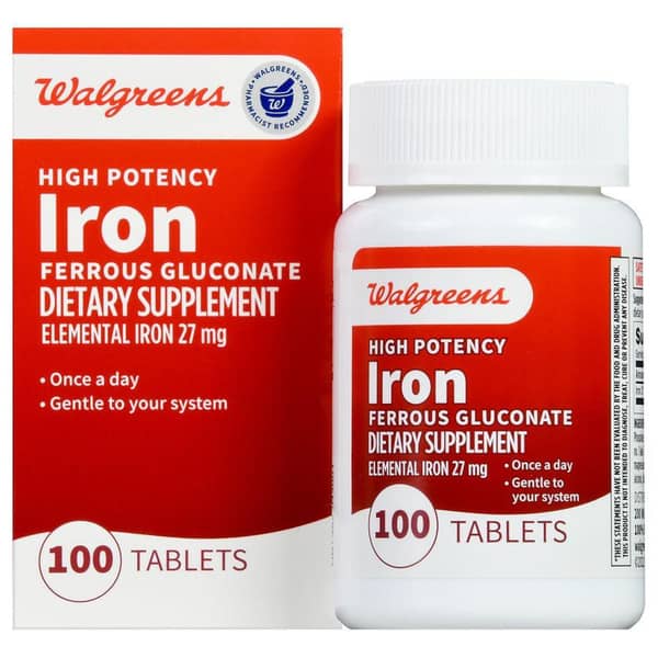Walgreens High Potency Ferrous Gluconate Tablets