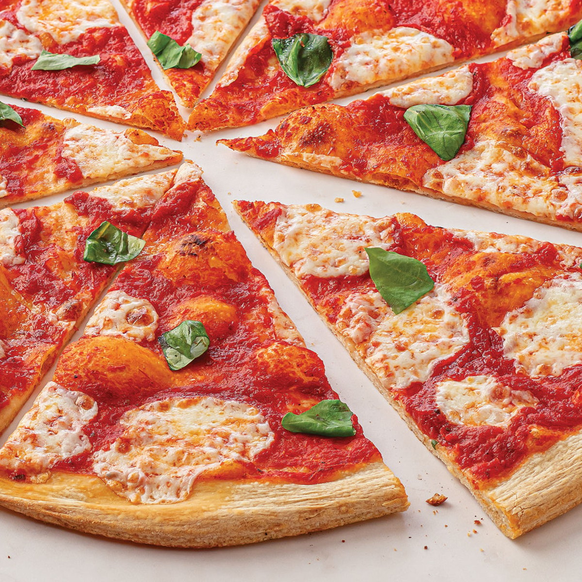 Thin Crust Margherita Pizza - 8 Slices