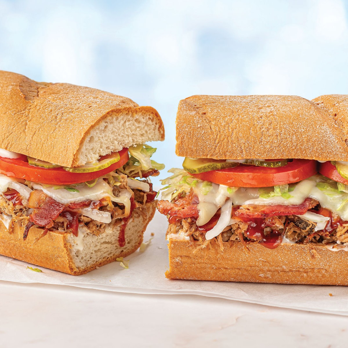 BBQ Pulled Pork Sub on a Gluten- Free Roll