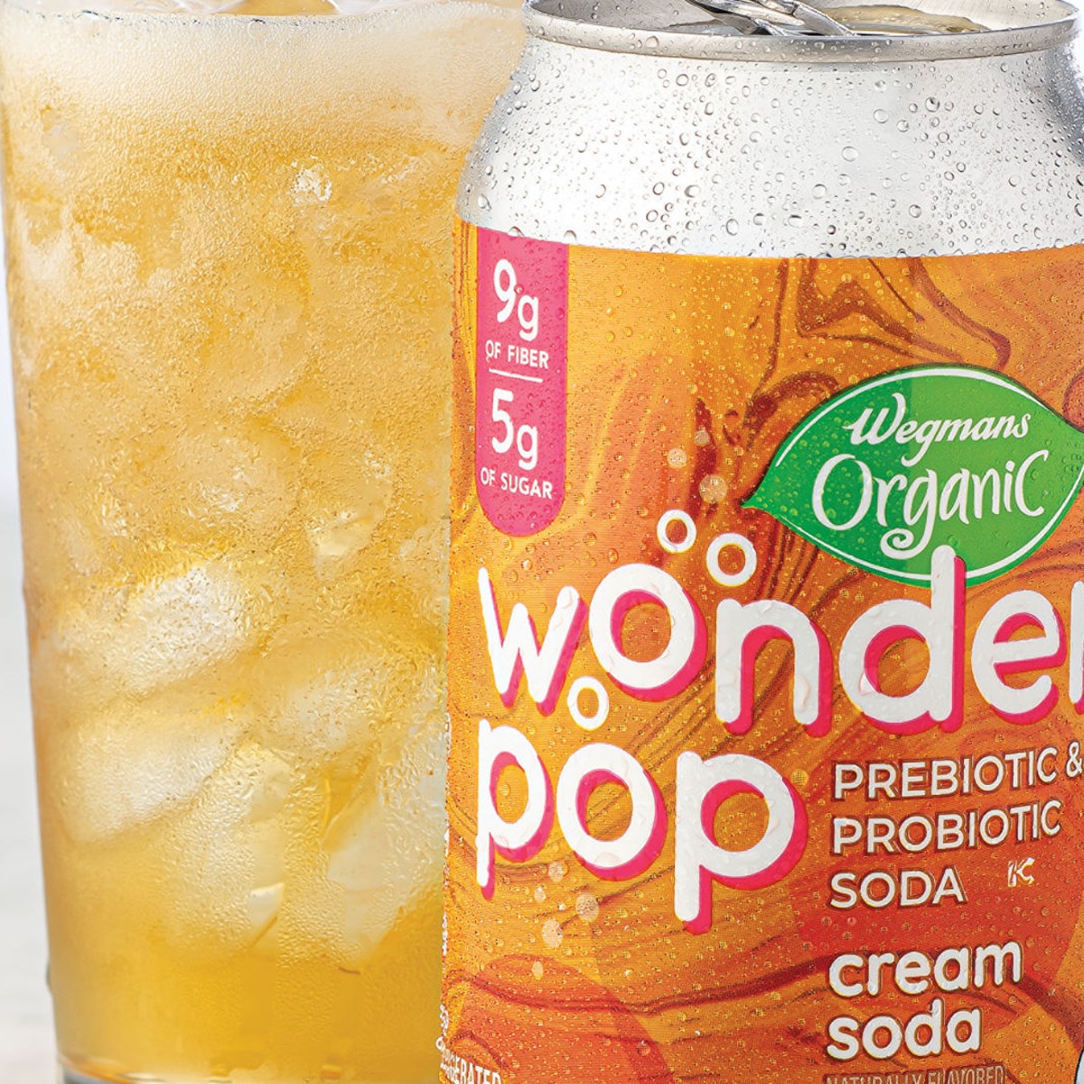 Wegmans Organic Wonder Pop Probiotic Drink Cream Soda