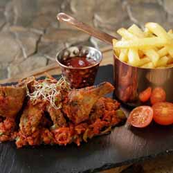 Chicken Wings & French Fries